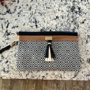 Aldo grey/brown/black clutch (used once)
